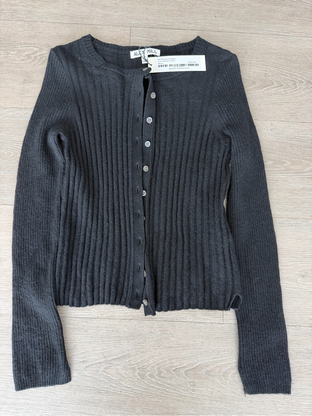 Alex mill Kristin Ribbed cardigan black SM